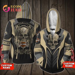 Skull V8 New Orleans Saints Hoodie - TeeHex