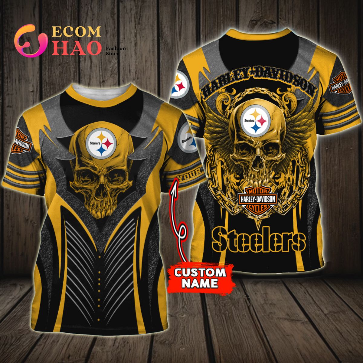 NFL Pittsburgh Steelers Harley Davidson 3D Hoodie Luxury Items