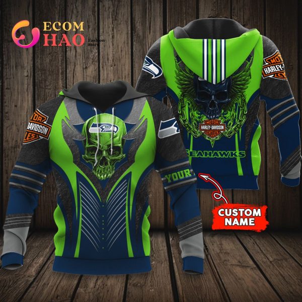 NFL Seattle Seahawks Harley Davidson 3D Hoodie