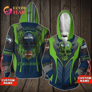 Seattle Seahawks NFL Skull 3D Printed Hoodie/Zipper Hoodie - Travels in  Translation