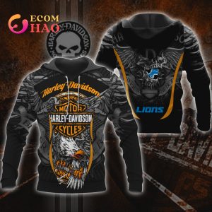 NFL Detroit Lions X Harley Davidson 3D Hoodie And Sweater