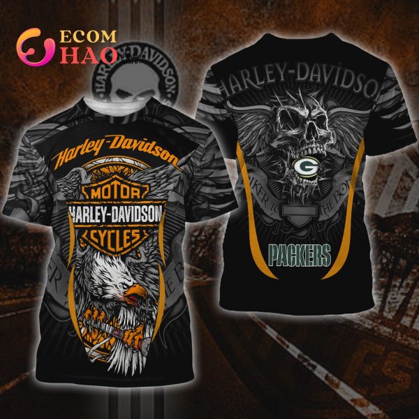 NFL Green Bay Packers X Harley Davidson 3D Hoodie And Sweater