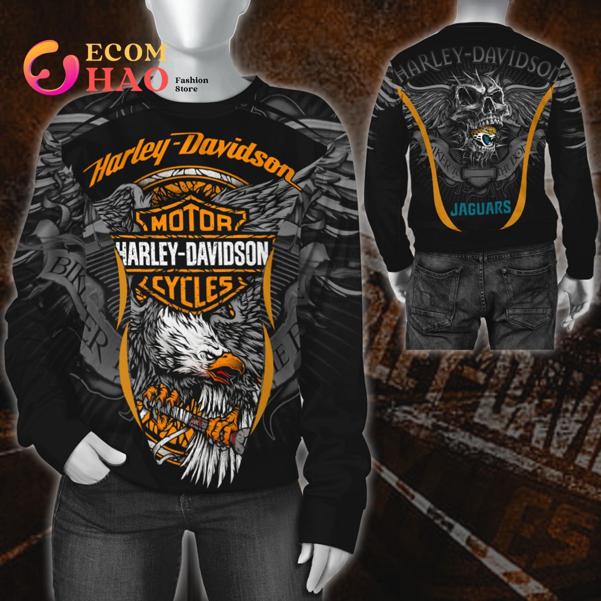 NFL Jacksonville Jaguars X Harley Davidson 3D Hoodie And Sweater Luxury Items