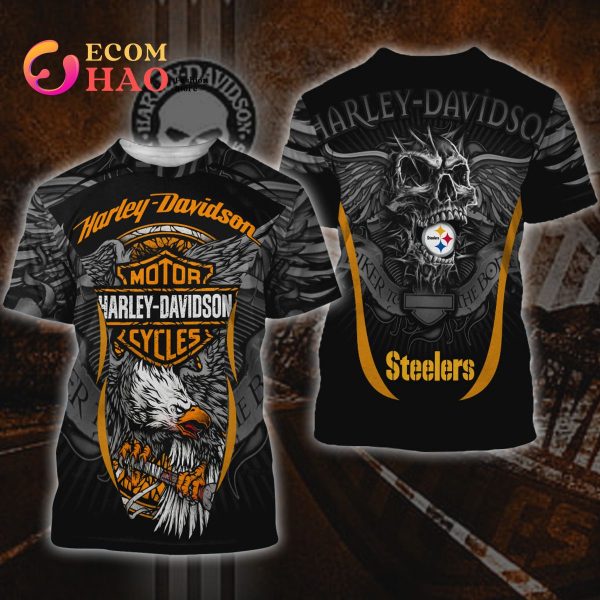 NFL Pittsburgh Steelers X Harley Davidson 3D Hoodie And Sweater