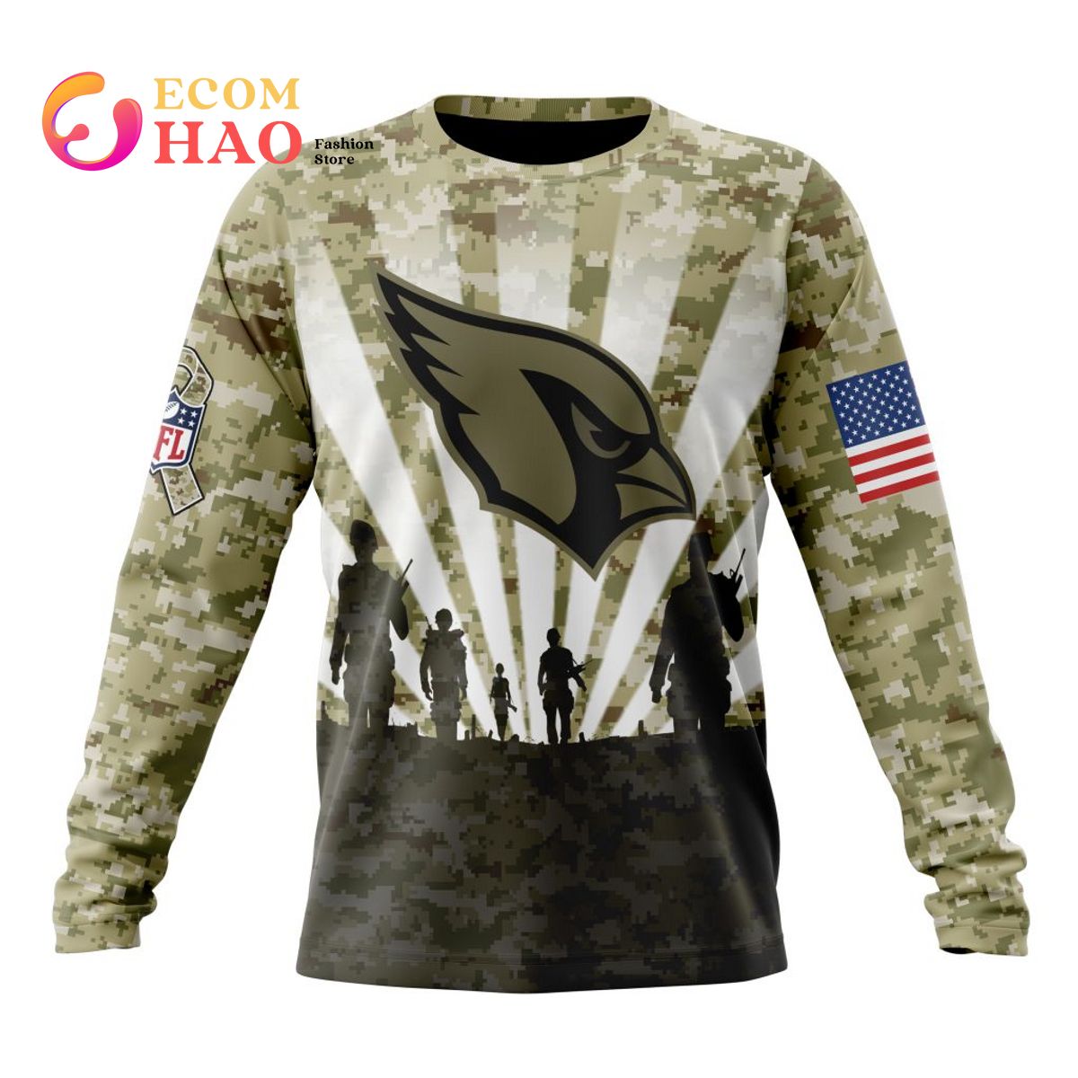 Nike Olive Arizona Cardinals 2022 Salute to Service Long Sleeve T-Shirt