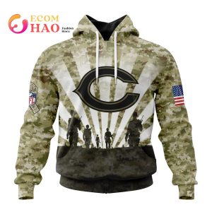 NFL Chicago Bears Salute To Service – Honor Veterans And Their Families 3D Hoodie