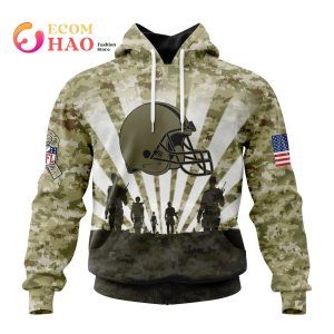 NFL Cleveland Browns Salute To Service – Honor Veterans And Their Families 3D Hoodie