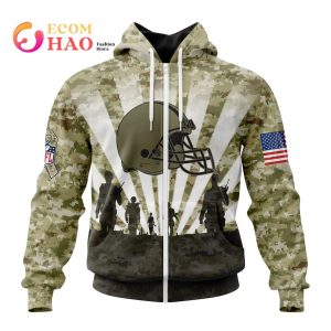 NFL Cleveland Browns Salute To Service – Honor Veterans And Their Families 3D Hoodie