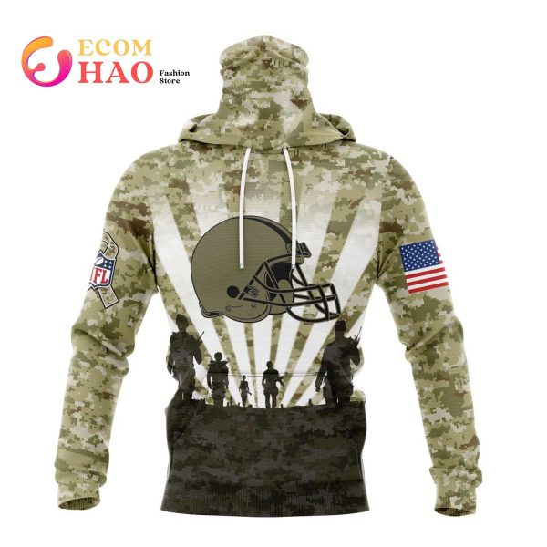 NFL Cleveland Browns Salute To Service – Honor Veterans And Their Families 3D Hoodie