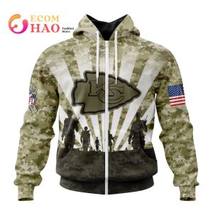 NFL Kansas City Chiefs Salute To Service – Honor Veterans And Their Families 3D Hoodie