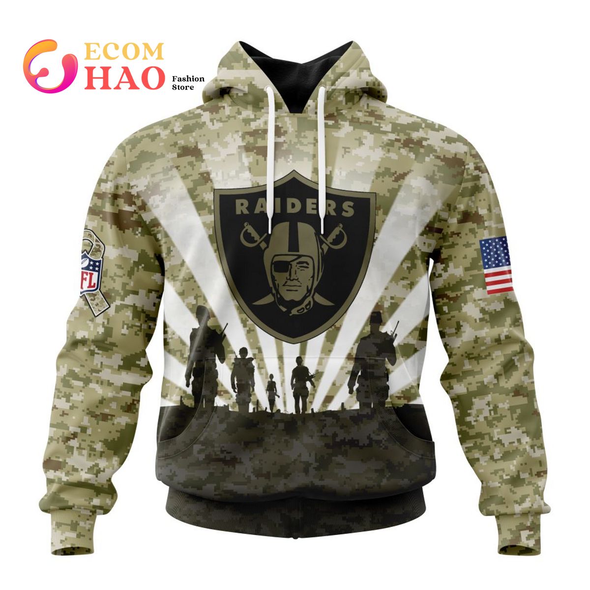 NFL Las Vegas Raiders Salute To Service - Honor Veterans And Their