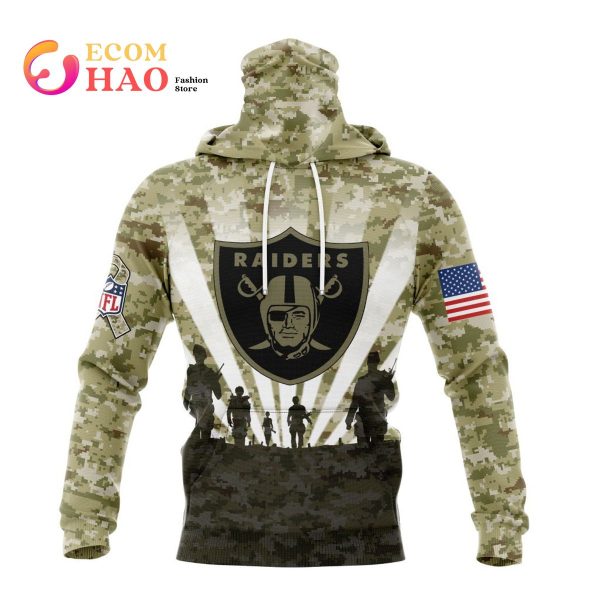 Las Vegas Raiders Hoodie Army Graphic Zip Hoodie Pullover Gift for Fans -  Bluefink