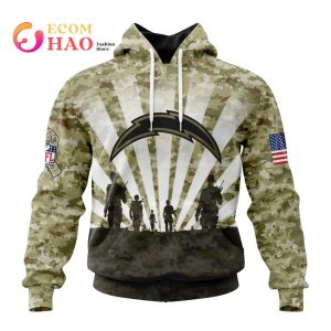 NFL Los Angeles Chargers Salute To Service – Honor Veterans And Their Families 3D Hoodie