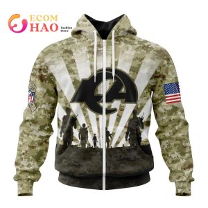 NFL Los Angeles Rams Salute To Service – Honor Veterans And Their Families 3D Hoodie