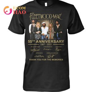 Fleetwood Mac 55th Anniversary 1967-2022 Thank You For The Memories T-Shirt