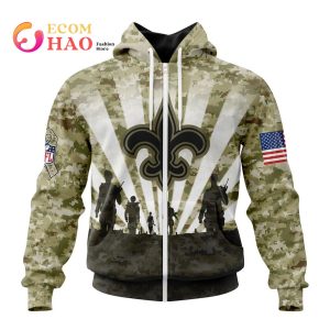 NFL New Orleans Saints Salute To Service – Honor Veterans And Their Families 3D Hoodie