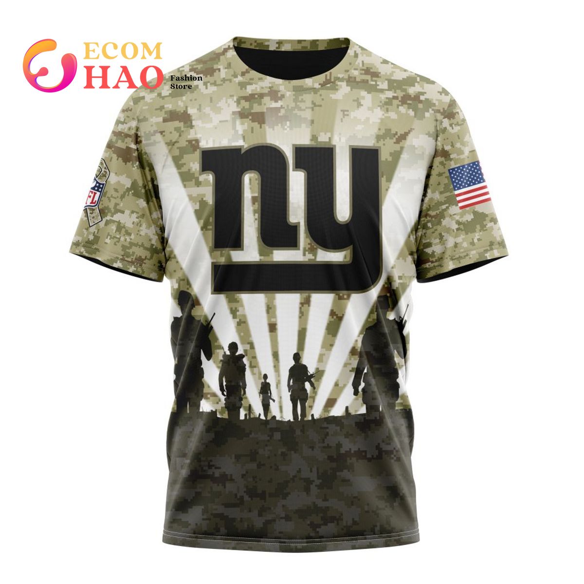 New York Giants 2022 Salute To Service Nike Olive Green Therma Performance  Pullover Hoodie