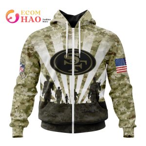 NFL San Francisco 49ers Salute To Service – Honor Veterans And Their Families 3D Hoodie