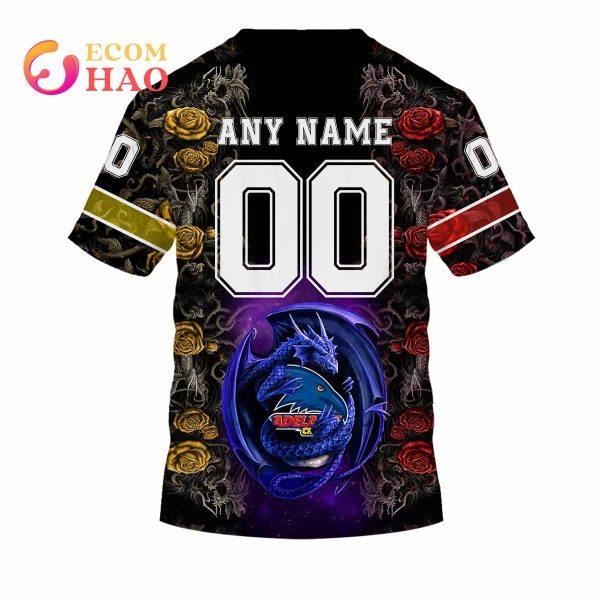 Personalized AFL Adelaide Crows  Rose Dragon 3D Hoodie