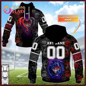 Personalized AFL Essendon Rose Dragon 3D Hoodie