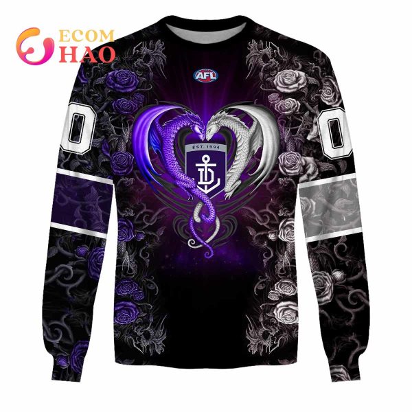 Personalized AFL Fremantle Dockers Rose Dragon 3D Hoodie