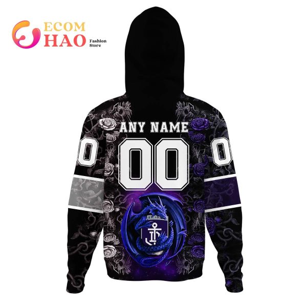 Personalized AFL Fremantle Dockers Rose Dragon 3D Hoodie