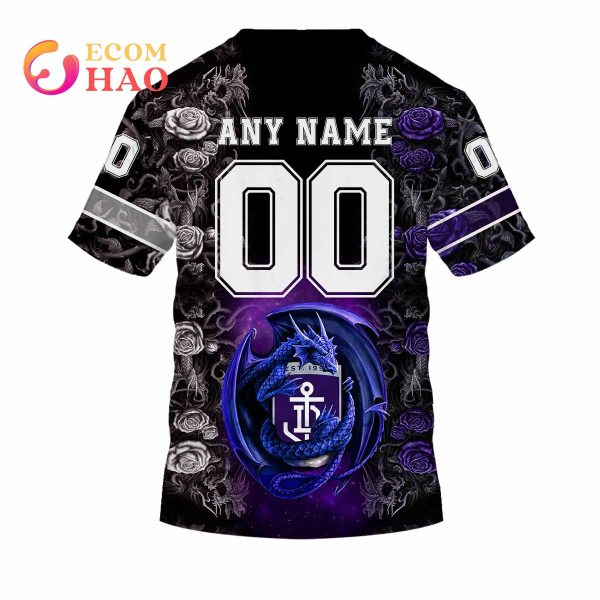 Personalized AFL Fremantle Dockers Rose Dragon 3D Hoodie