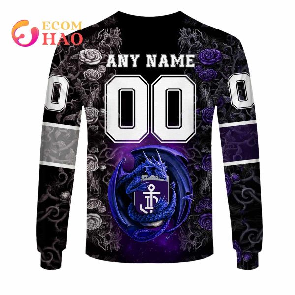 Personalized AFL Fremantle Dockers Rose Dragon 3D Hoodie