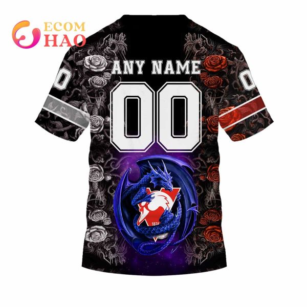 Personalized AFL Sydney Swans Rose Dragon 3D Hoodie