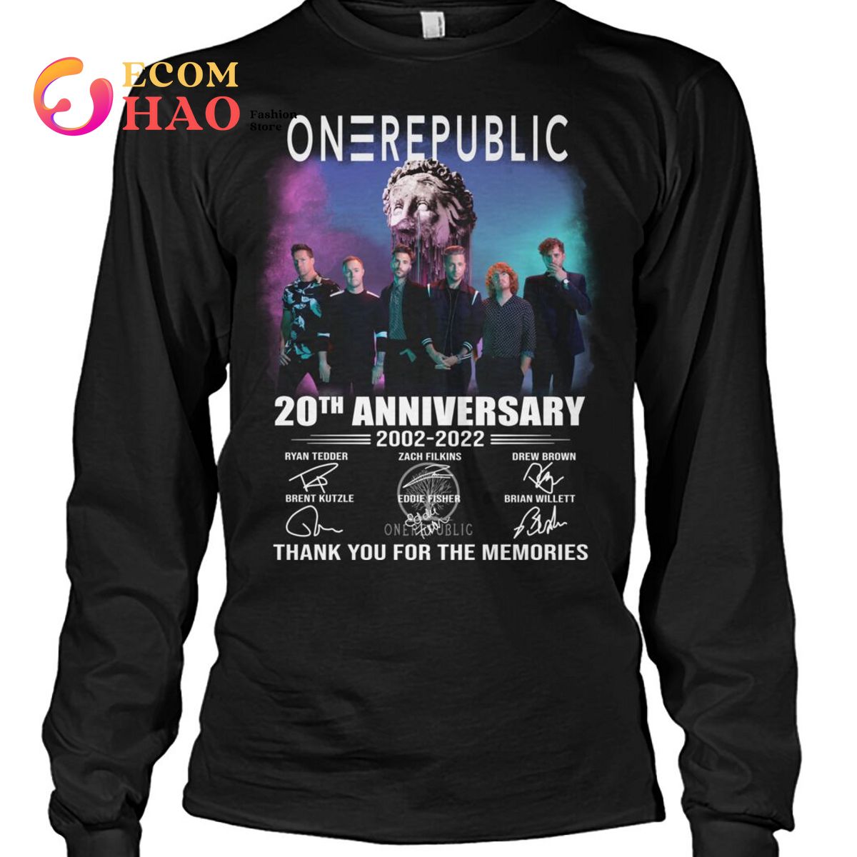 OneRepublic 20th Anniversary 2002-2022 Thank You For The Memories T-Shirt