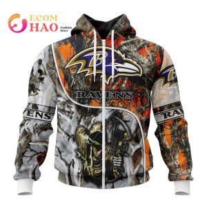 NFL Baltimore Ravens Special Fall And Winter Bow Hunting 3D Hoodie