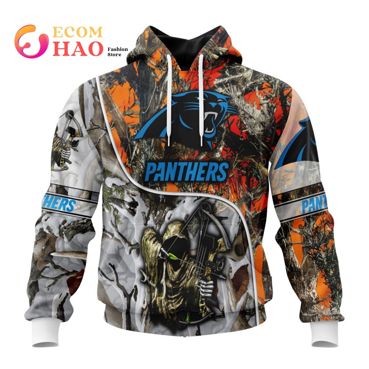 NFL Carolina Panthers Personalized Your Name Hungting Camo Style 3D Hoodie,T  Shirt, Sweatshirt, Zipper - Ecomhao Store