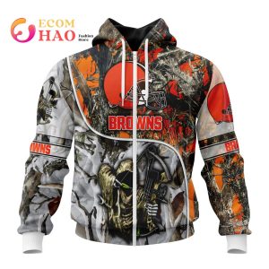 NFL Cleveland Browns Camo 3D Hoodie Shirt - T-shirts Low Price