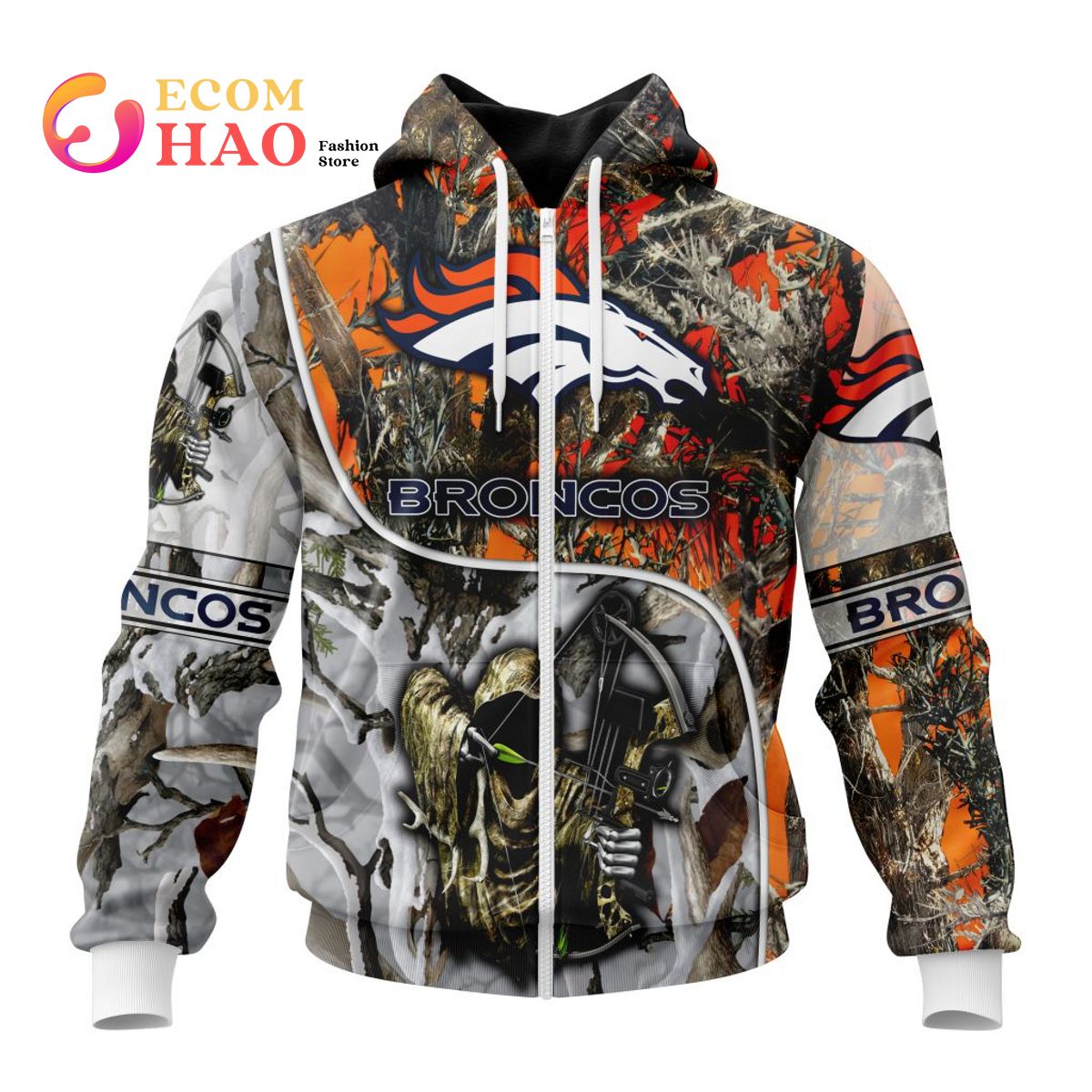 NFL Denver Broncos Special Fall And Winter Bow Hunting 3D Hoodie