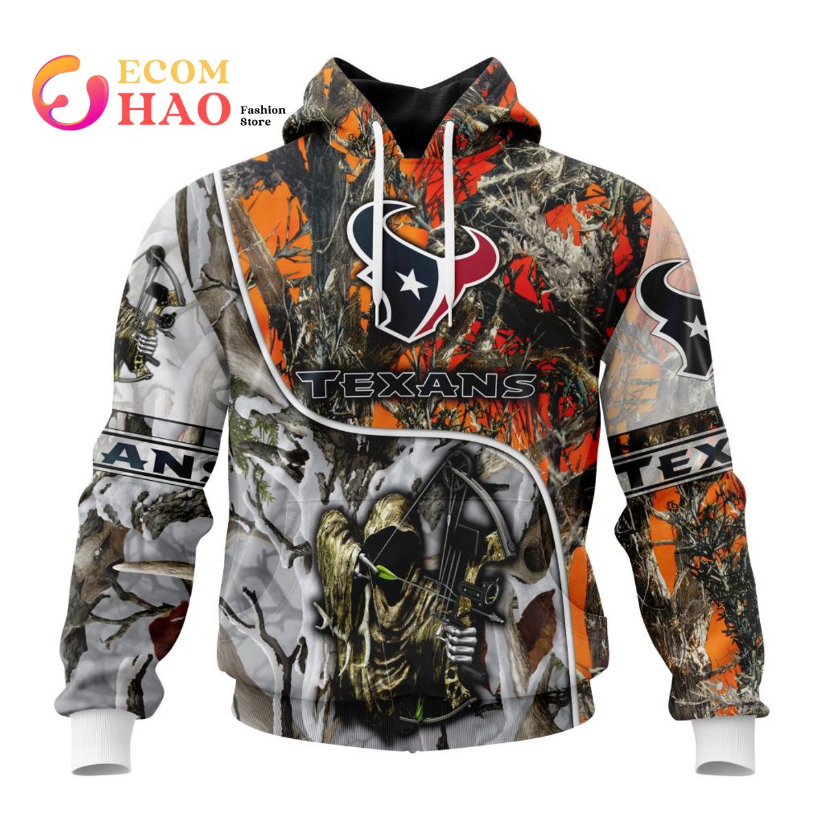 NFL Houston Texans Special Fall And Winter Bow Hunting 3D Hoodie