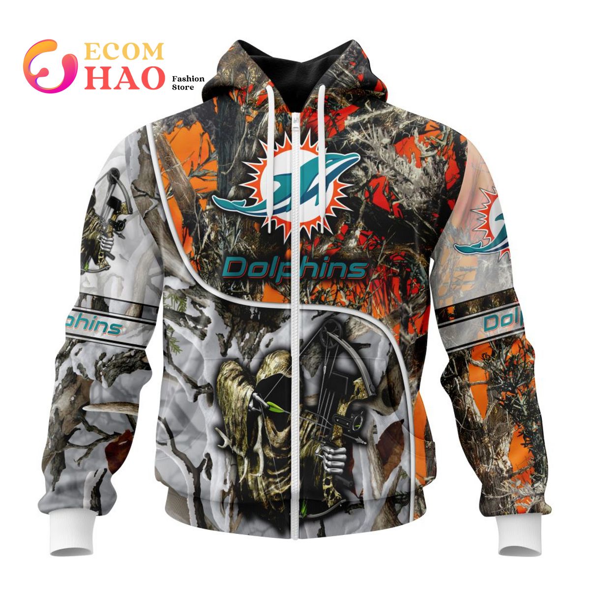 NFL Miami Dolphins Special Fall And Winter Bow Hunting 3D Hoodie