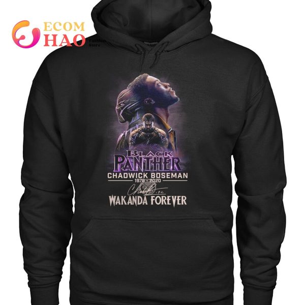 Black Panther Chadwick Boseman 1976-2020 Wakanda Forever T-Shirt