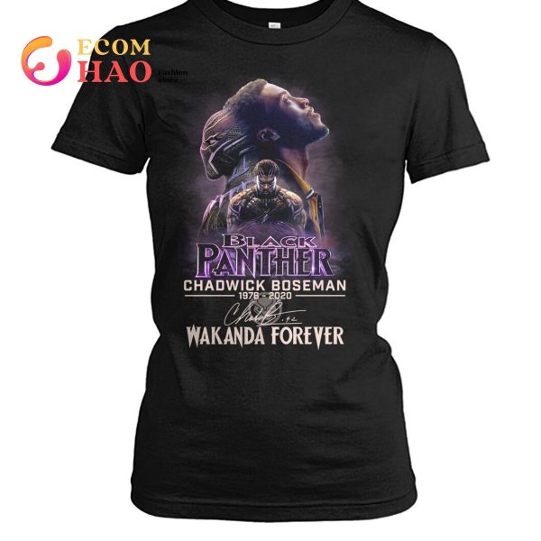 Black Panther Chadwick Boseman 1976-2020 Wakanda Forever T-Shirt