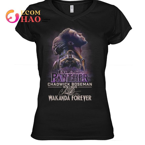 Black Panther Chadwick Boseman 1976-2020 Wakanda Forever T-Shirt