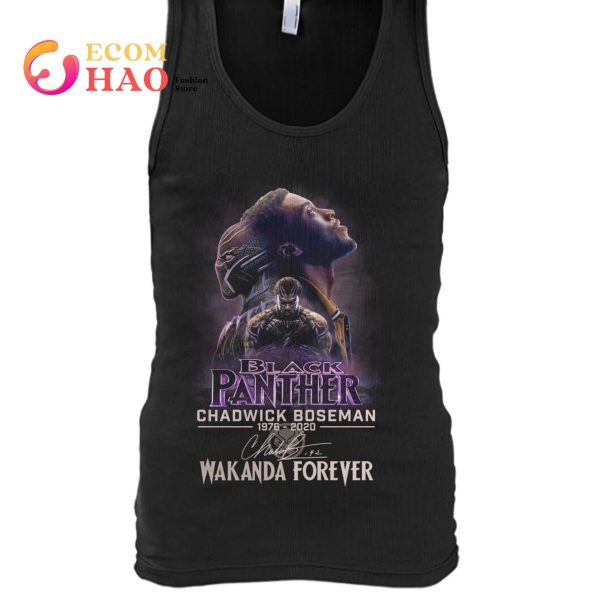 Black Panther Chadwick Boseman 1976-2020 Wakanda Forever T-Shirt