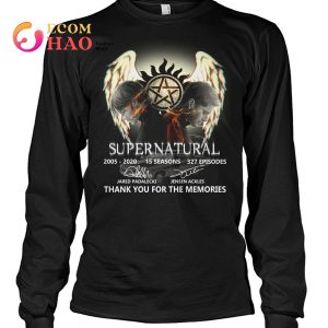 Super Natural 2005-2022 15 Seasons 327 Episodes Thank You For The Memories T-Shirt