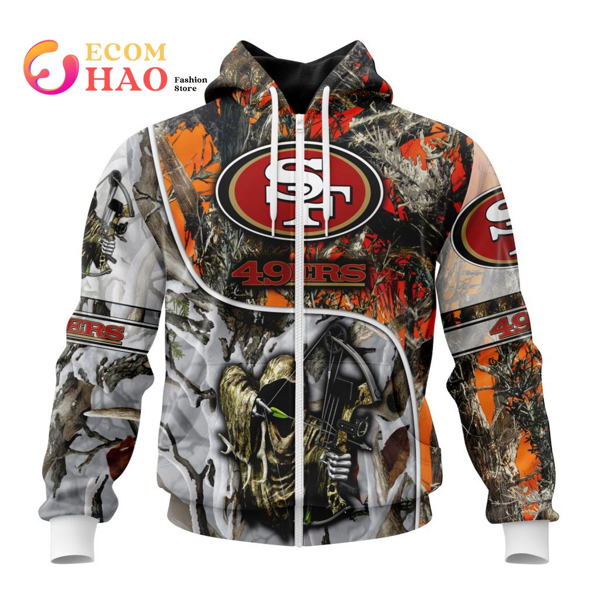 NFL San Francisco 49ers Special Fall And Winter Bow Hunting 3D Hoodie