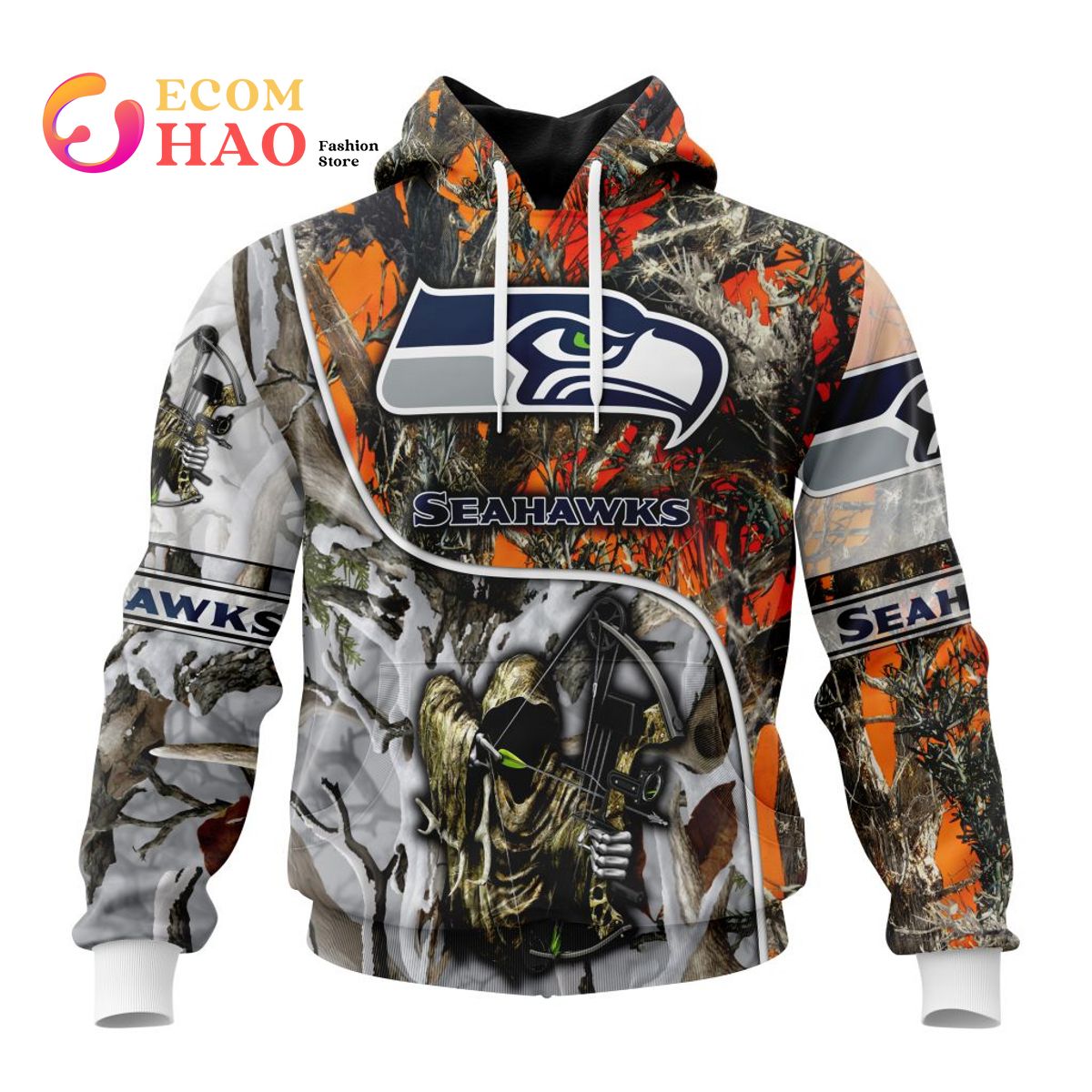 Baby Yoda Lovers Seattle Seahawks Blue Black 3D Hoodie All Over