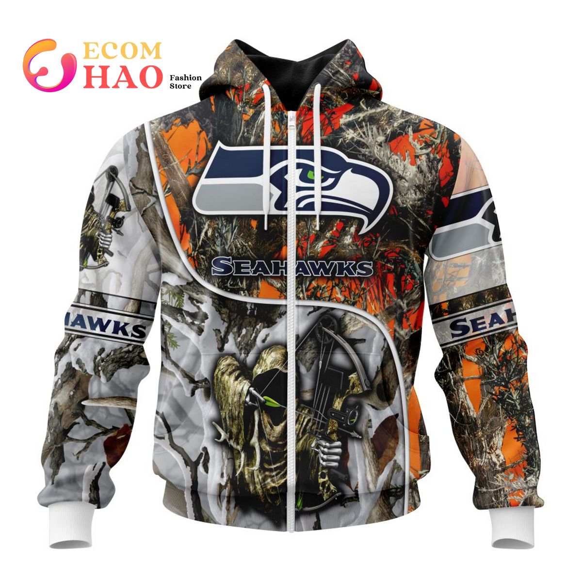 NFL Seattle Seahawks Special Fall And Winter Bow Hunting 3D Hoodie