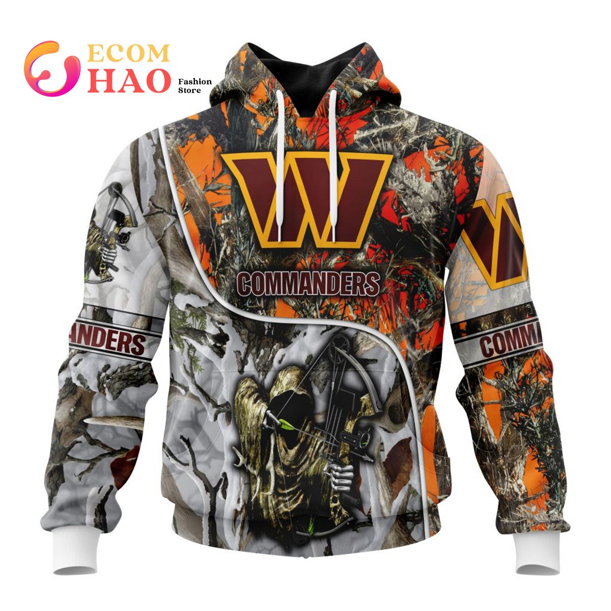 NFL Washington Commanders Special Fall And Winter Bow Hunting 3D Hoodie