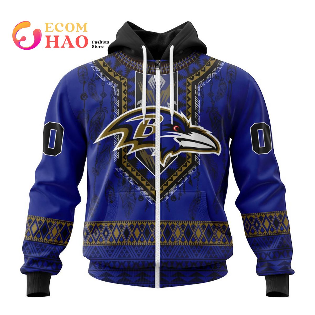 Baltimore Ravens Specialized New Native Concepts 3D Hoodie