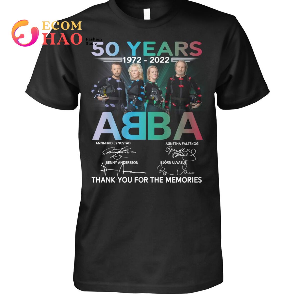 50 Years 1972-2022 ABBA Thank You For The Memories T-Shirt