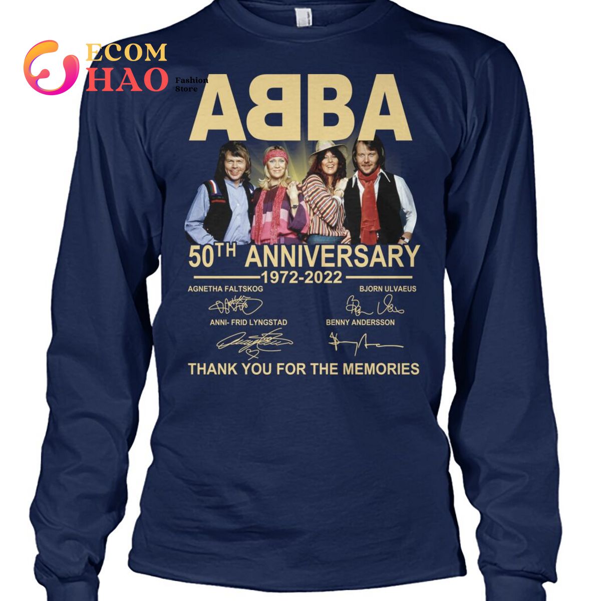 ABBA 50th Anniversary 1972-2022 Thank You For The Memories T-Shirt