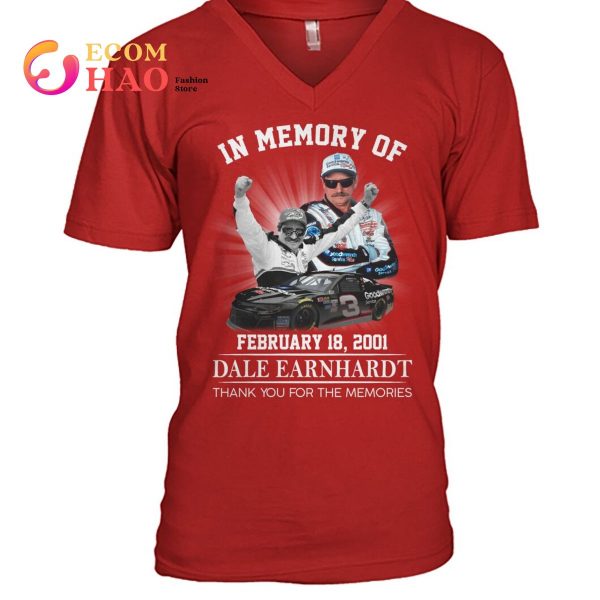 In Memory Of February 18, 2021 Dale Earnhardt Thank You For The Memories T-Shirt