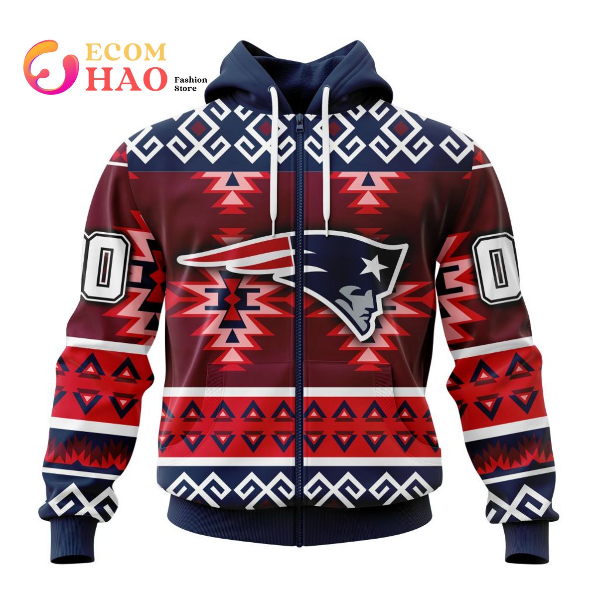 New England Patriots Specialized New Native Concepts 3D Hoodie